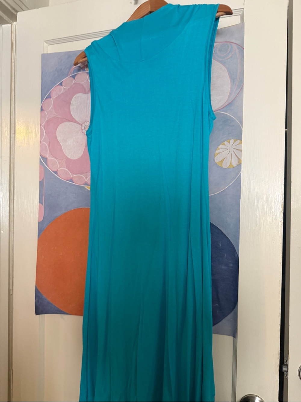 Batsheva Turquoise Sleeveless Maxi Dress